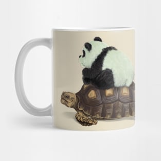 Tiny Panda Riding Tortoise Mug